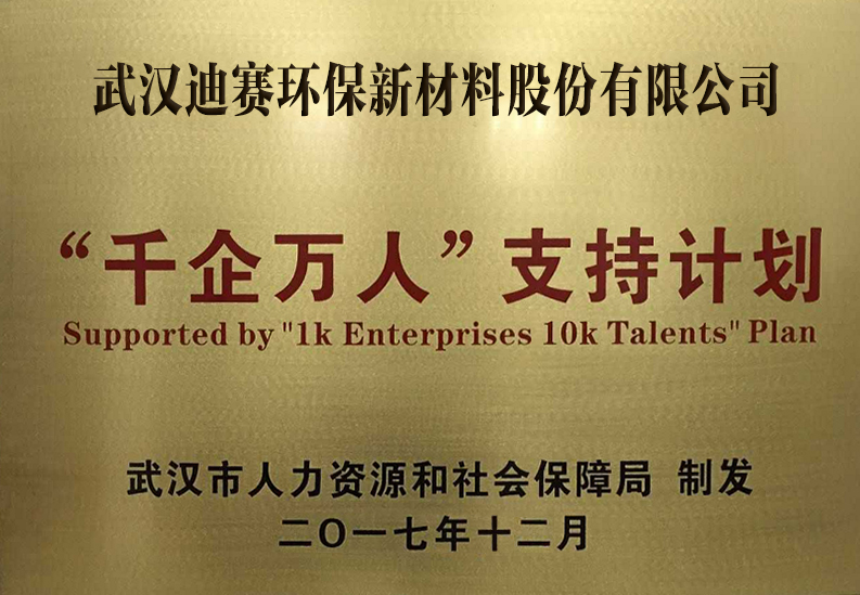 喜訊！迪賽環(huán)保入選第二批武漢市“千企萬(wàn)人”支持計劃